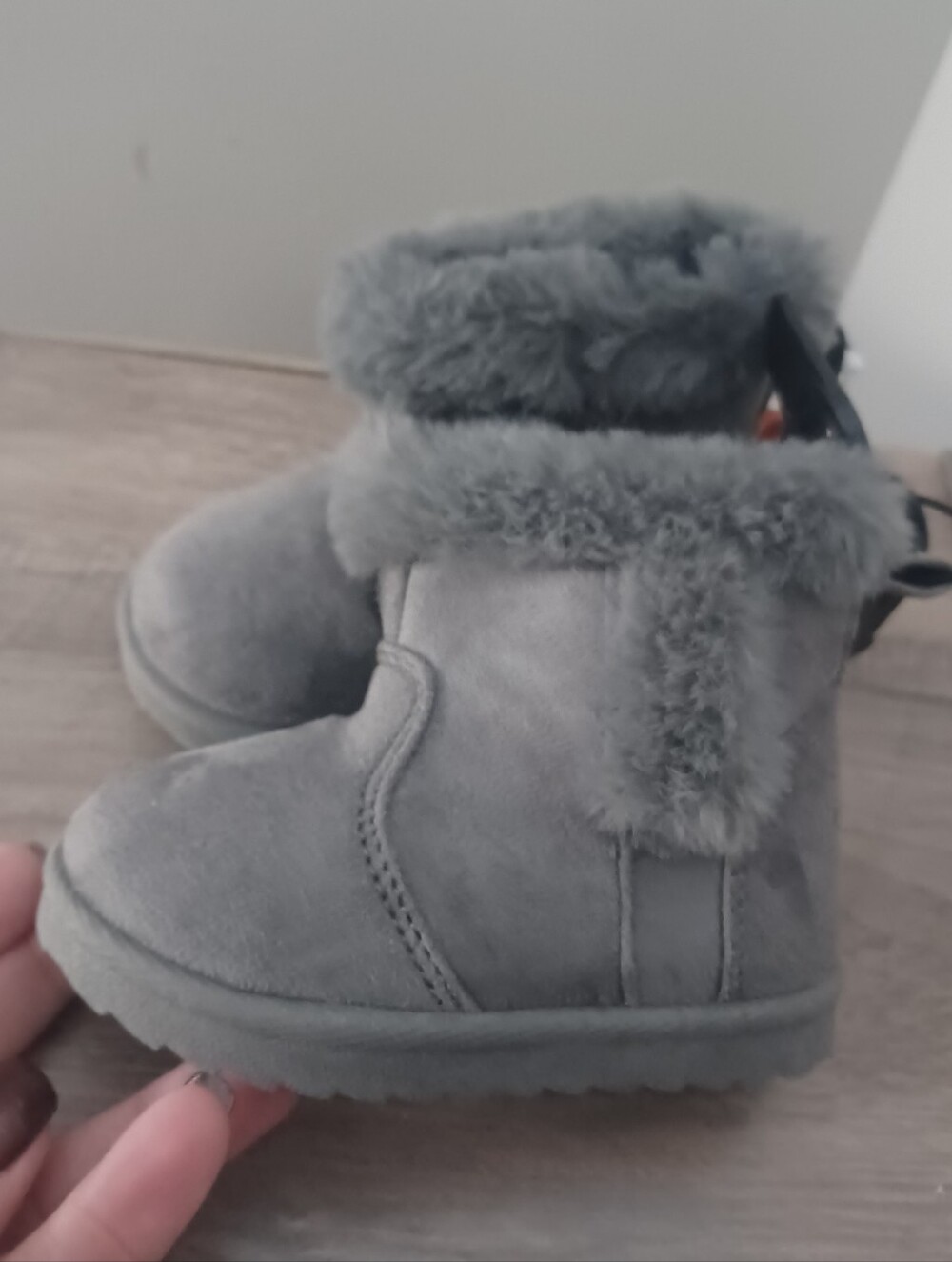 Wonder Nation Gray Boots Infants Sz 4